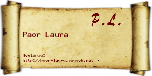 Paor Laura névjegykártya